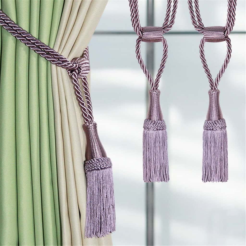 Générique 2 Pcs/Sac Rideau Embrasse Glands Boule Suspendue DIY Chambre Accessoires Cravate Corde Simple Gland Bandage Décoratif (Couleur : A, Taille (A comme Le Montre l'image)