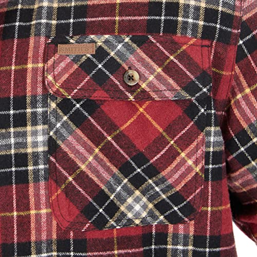 Image of Smith's Workwear Men's Sherpa-lined Cotton Flannel Shirt Jacket