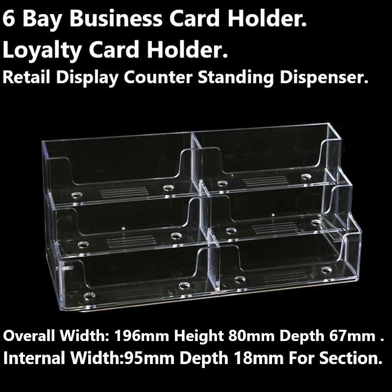 Business Card Holders Acrylic Display Stand Retail Counter & Desk Top Dispensers (1 Tier, 2Tier, 3Tier, 4Tier - Image 2