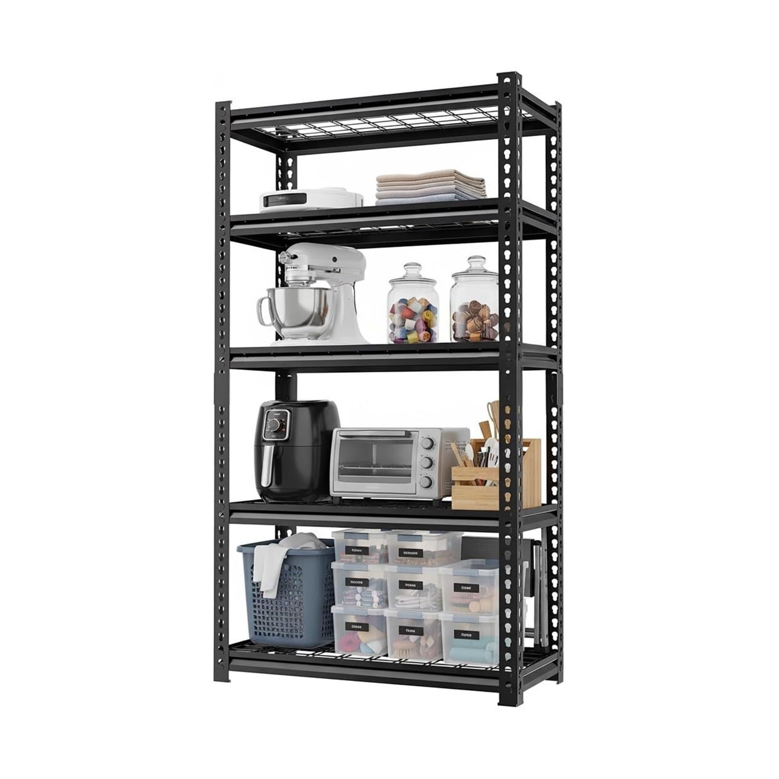 GYTTDERFL Kitchen Shelves Storage Shelving Unit Heavy Duty Garage Shelves Metal Organizer Utility Rack for Kitchen Pantry Basement Pantry, Customized