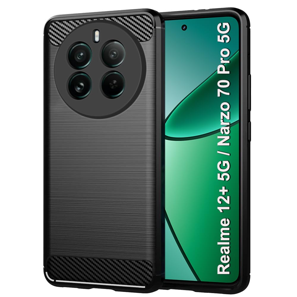 TheGiftKart Rugged ShockProof Back Cover Case For Realme 12 Plus 5G / Realme P1 5G / Narzo 70 5G / Narzo 70 Pro 5G | Total Camera Protection | Anti-FingerPrint Finish | Stylish Back Cover (TPU, Black) (B0CX222SB6) Amazon Price History, Amazon Price Tracker