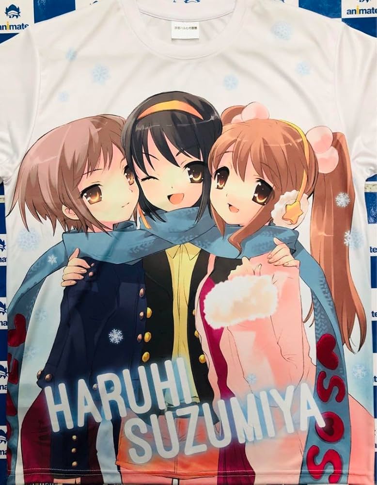 涼宮ハルヒの憂鬱 大判プリント Tシャツ 2枚セット 8639f37cdf6b0aae9923f7b069ed6e