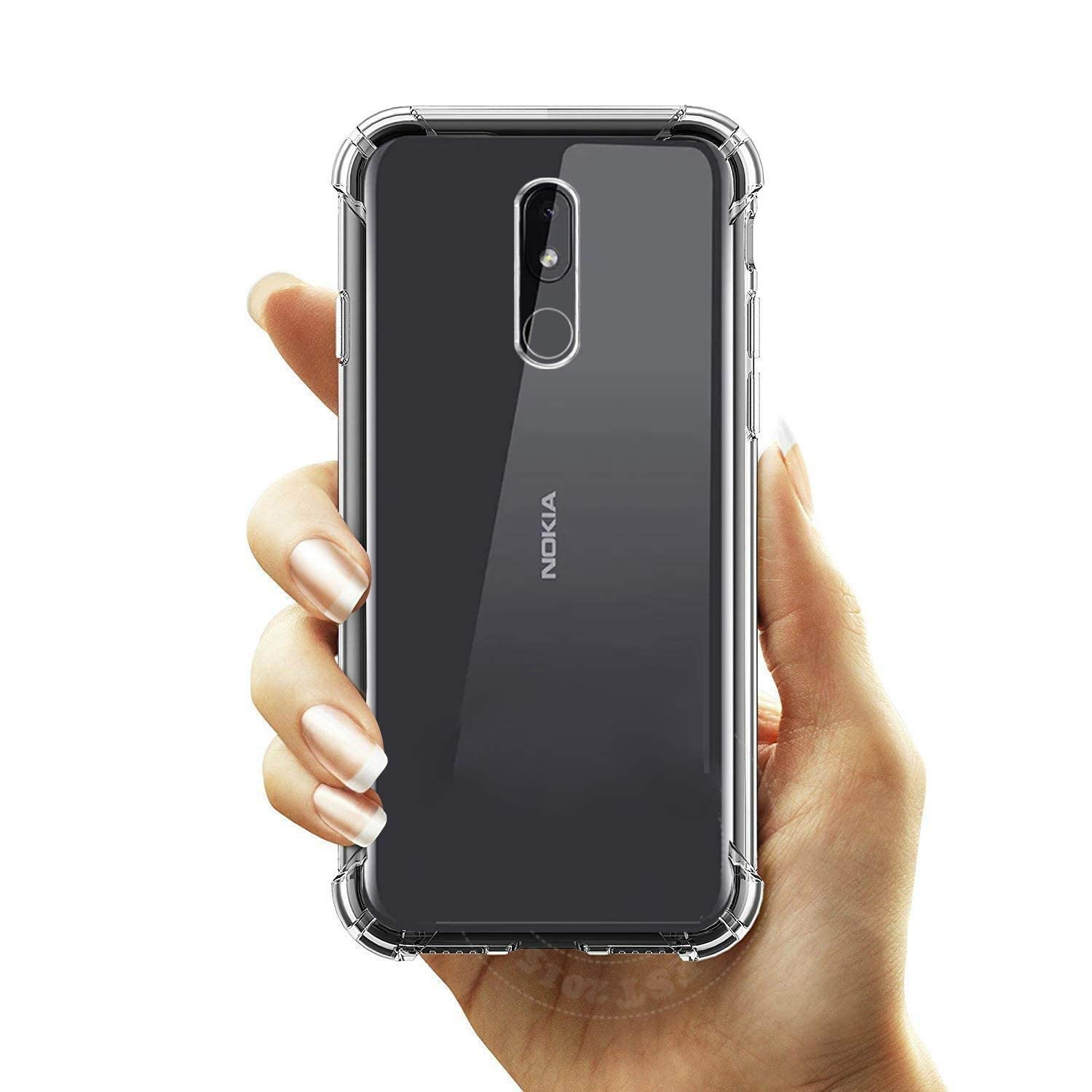 STWG Nokia 3.2 | Shockproof Flexible Protective TPU Bumper Back Case Cover for Nokia 3.2 - Transparent (B09798J85M) Amazon Price History, Amazon Price Tracker
