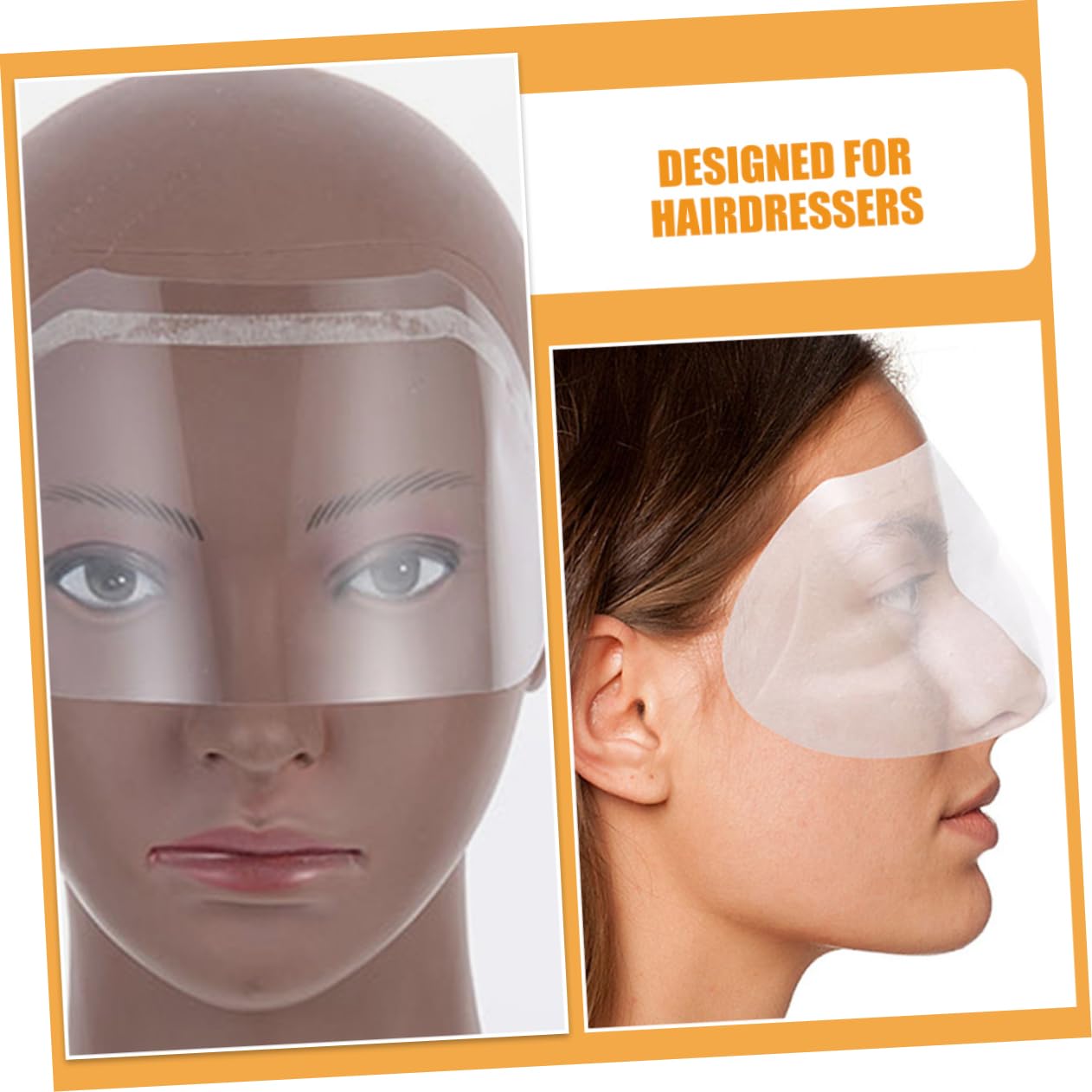 180piezas Escudos Faciales Transparentes Para Peluquería Protecciones Para De Cabello y Tratamientos Capilares Cubiertas Para Manchas y Suciedad y