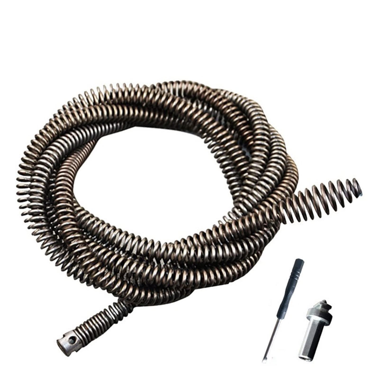 Resorte de dragado de tubería de inodoro de cocina de 1,5/3/5 metros con conector, limpiador de drenaje, fregadero de alcantarillado, tubería de lavabo, herramienta de limpieza for eliminar obs