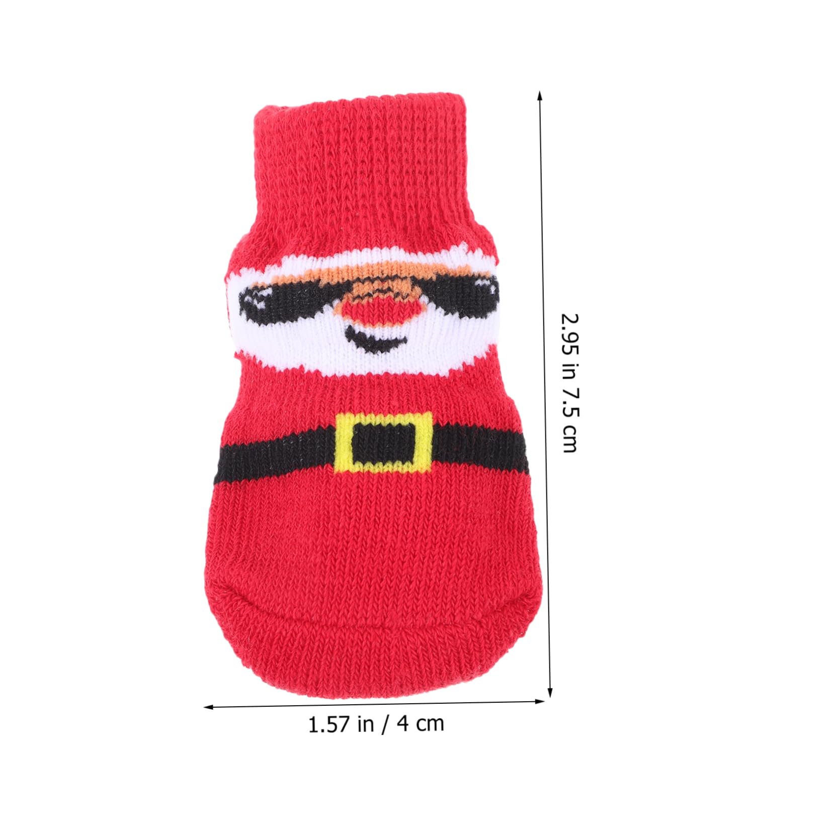 COLLBATH Elastic Dog Socks 4 Pack Breathable Dog Paw Warmers Antiskid Small Puppy Washable Portable