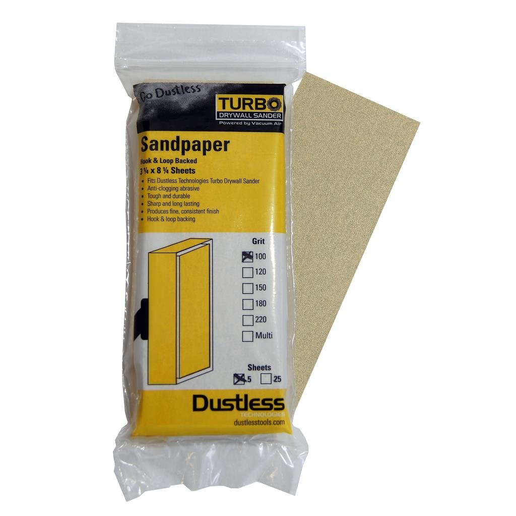 Dustless Technologies54501 100 Grit Sandpaper, 5-Pack