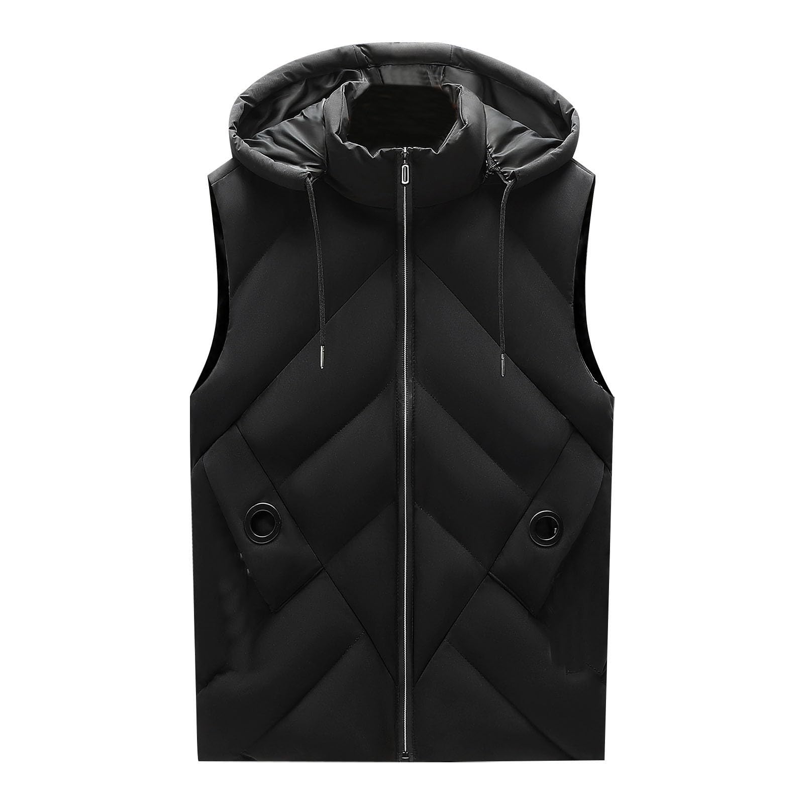 Gilet da uomo con cappuccio, trapuntato, estivo, leggero, in lino | Giubbotto per attività all'aperto, da moto, in pile, impermeabile, con papillon, in pelle bovina