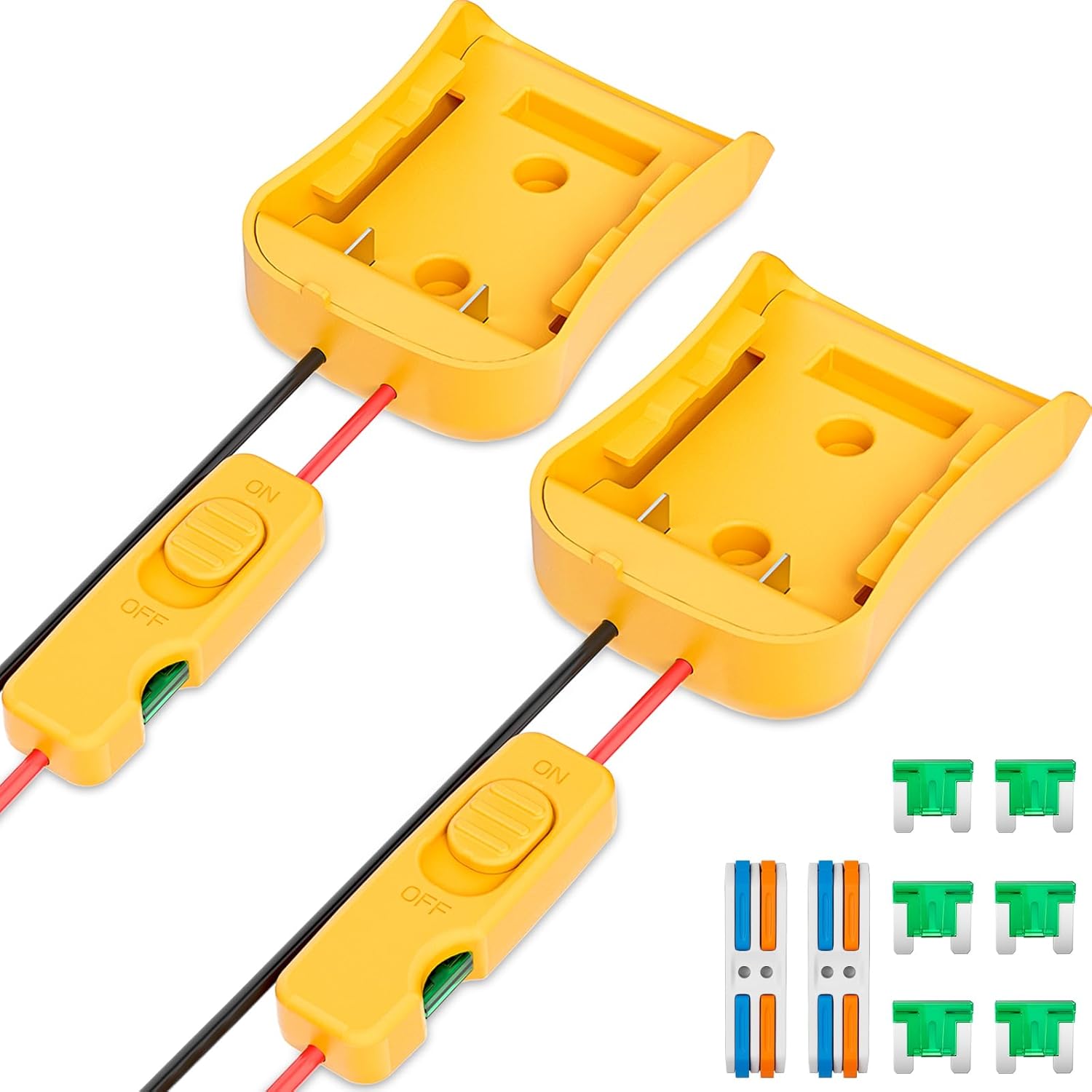 2 Packs Power Wheels Adapter for Dewalt 20v Battery with