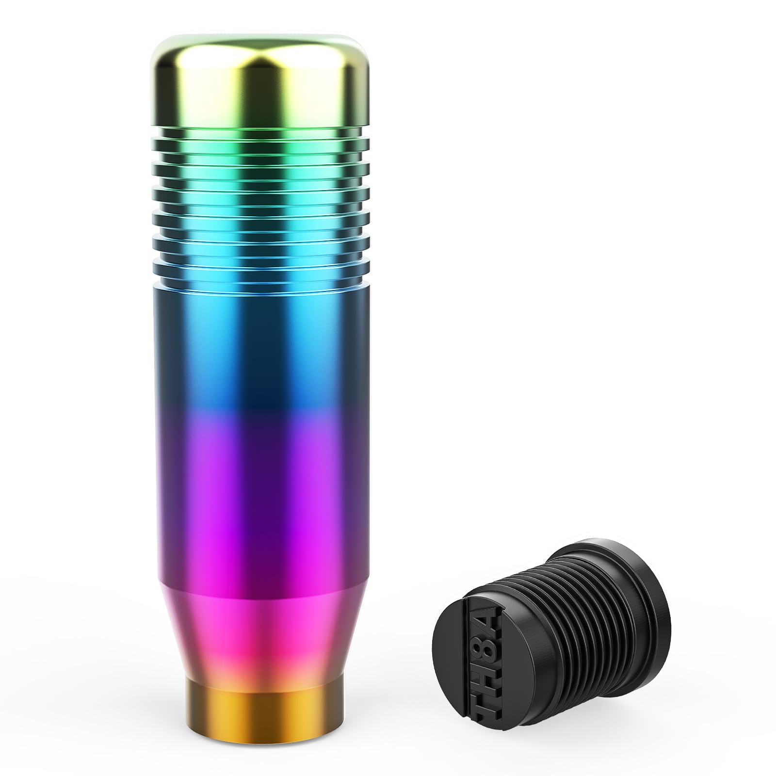 aikeec Gear Shifter Knobs and Adapter Compatible with Logitech G29 G920 G923 G27 Driving Force Stick Aluminum Weighted Shift Knob Gear Shifting Lever Handle (Neon Color Th8a)