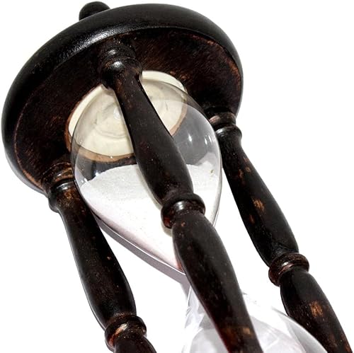 Miniatura 3 de Temporizador de arena de madera blanco arena cristal temporizador reloj reloj reloj reloj de arena oficina en casa mejor regalo