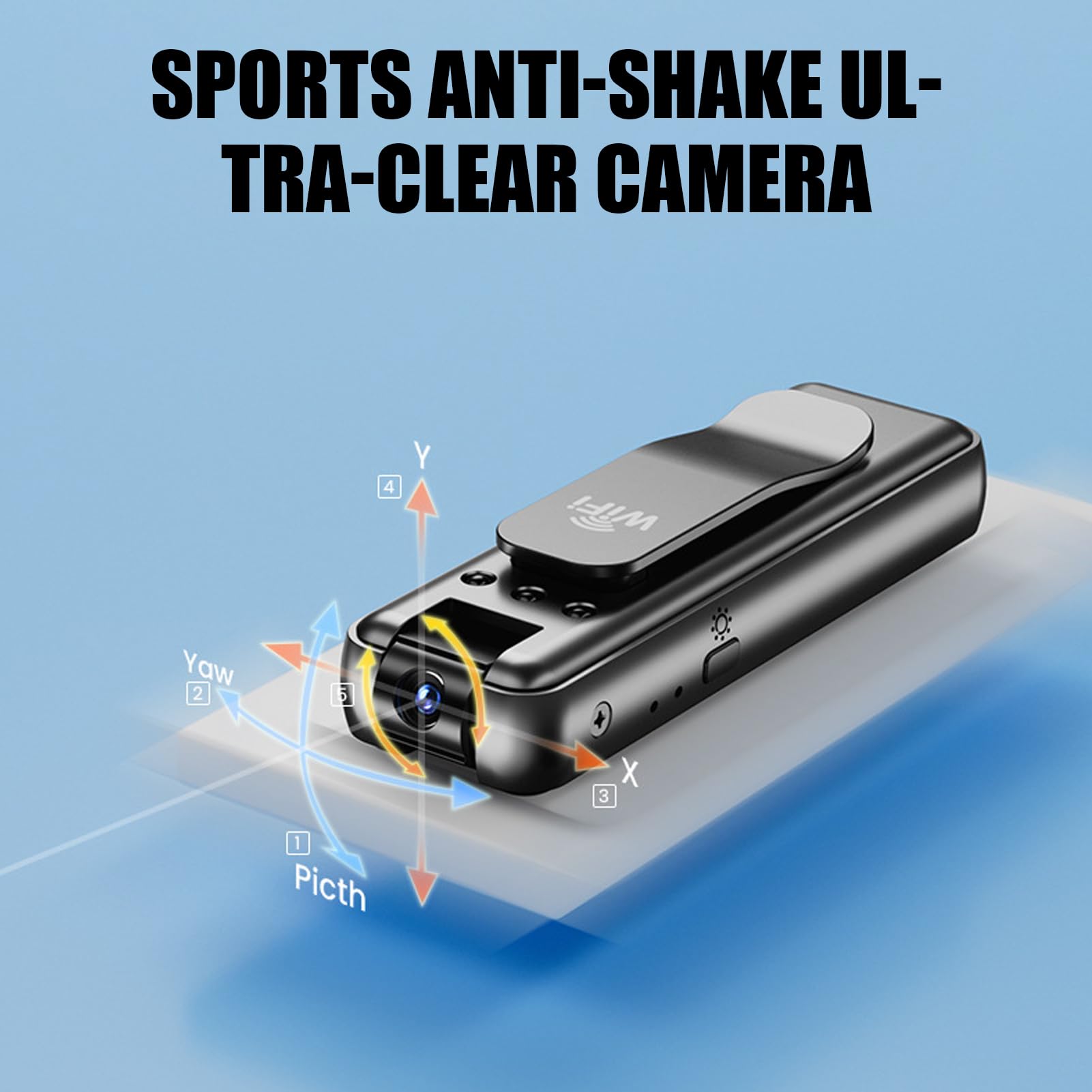 Body Cam – clip Action Camera | Mani personali, acquisizione audio visiva | videoregistratore indossabile con supporto sul petto | Adatta per ciclismo, sci e viaggi