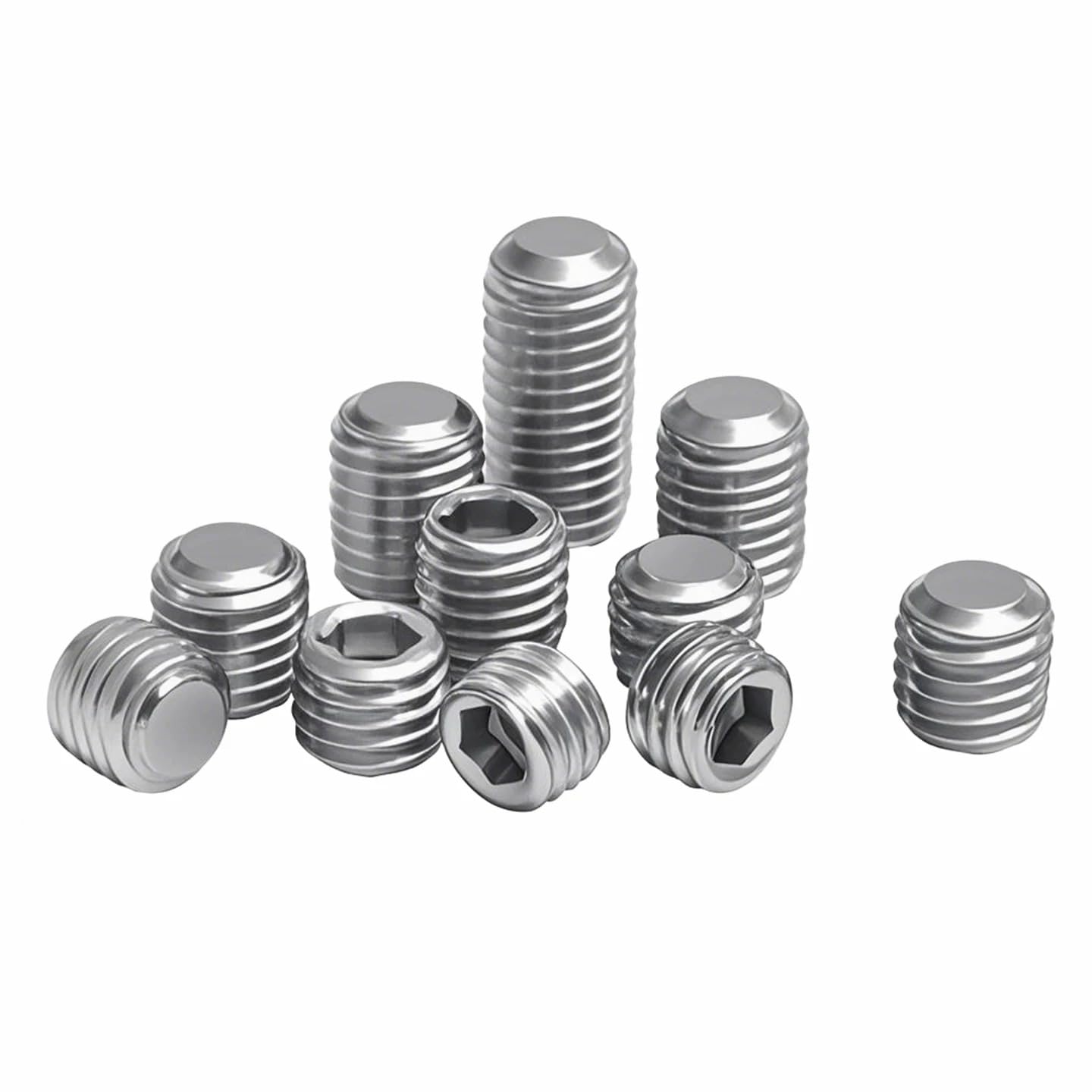 Titan GR2 Sechskant-Satz Schraube Cup Point Grub Schrauben M1,6 M2 M2,5 M3 M4 M5 M6 (50,M3 x 4mm)