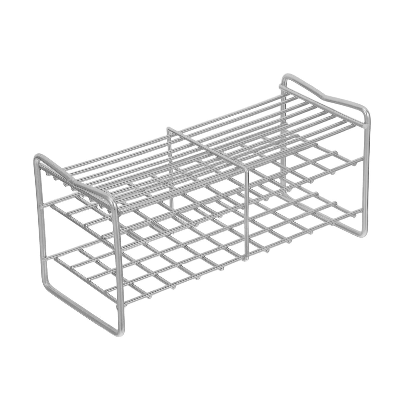 Reagenzglasgestell aus Edelstahl, 40 Löcher | Organizer und Trockengestell for Zentrifugenröhrchen und -fläschchen