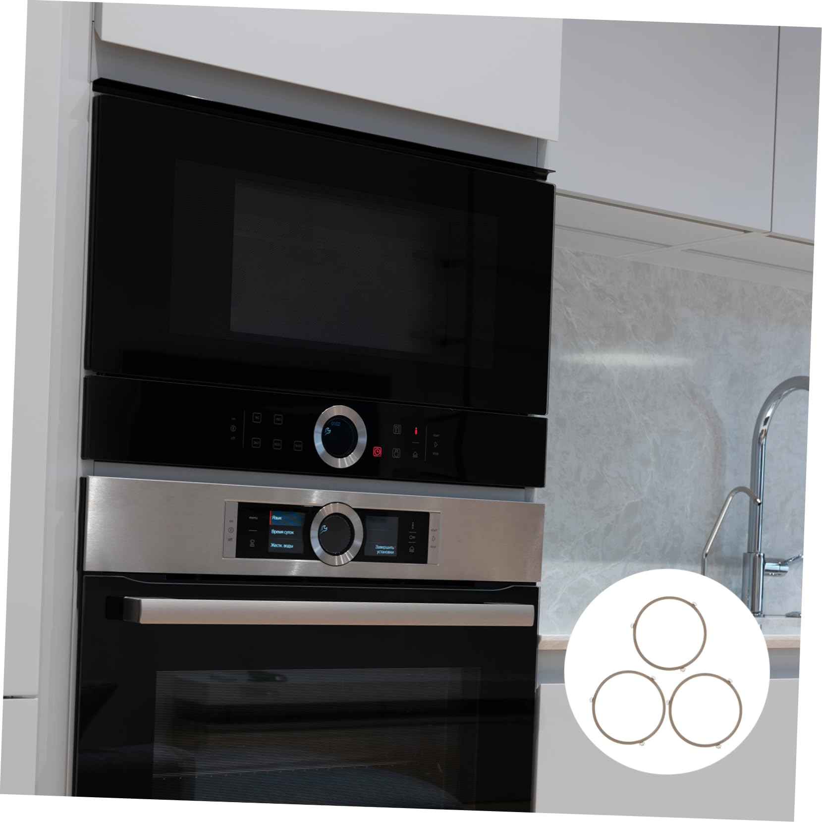 Anello Girevole Per Forno A Microonde | Supporto Per Piatto Girevole Da 22 Cm | In Materiale PP - Foto 5