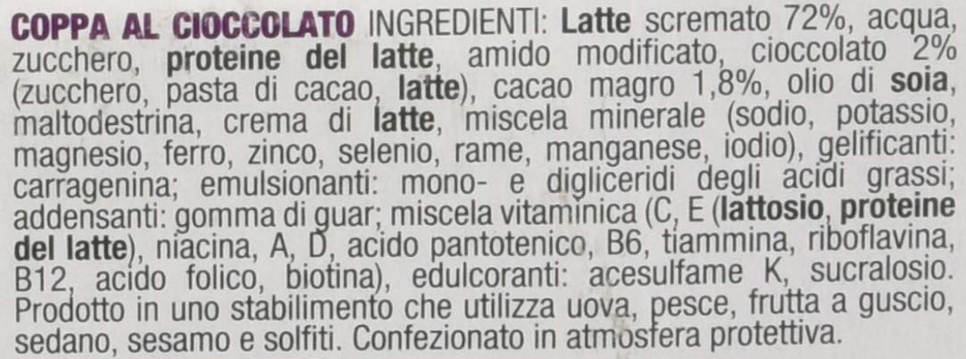 PESOFORMA - EXTRA PROTEIN - Coppa gusto cioccolato - Pasto sotitutivo proteico per il controllo del peso - 13g di proteine per pasto - Con vitamina D, vitamina C, vitamina E, magnesio - 210g