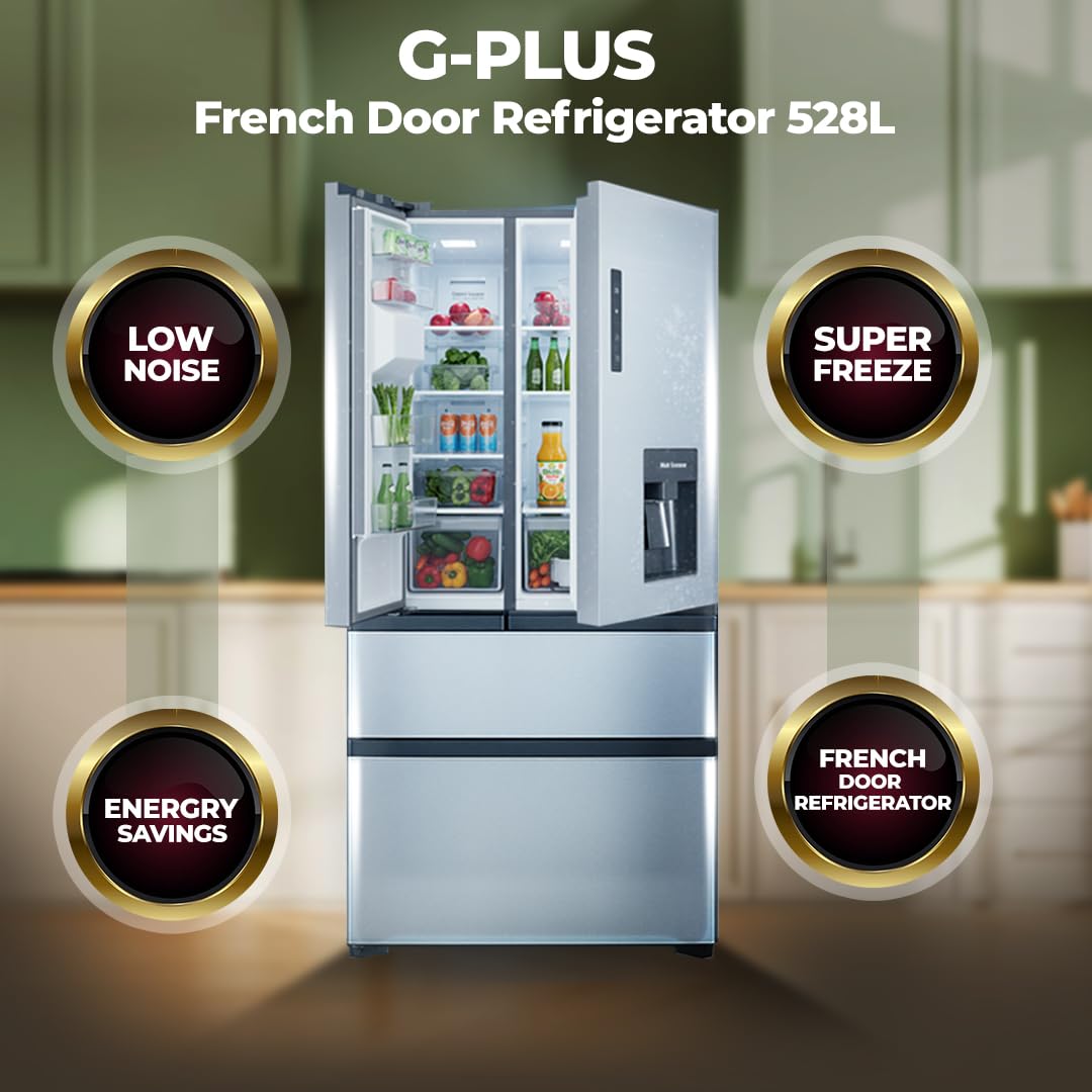 GPLUS 528L Frost Free French Door Refrigerator Water Dispenser