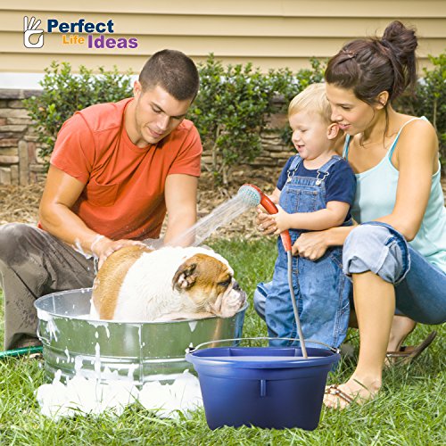 Perfect Life Ideas Handheld Indoor Outdoor Portable Shower - Hand Held Rechargeable Showerhead Pumps Water from Bucket or Tub - Best for Pets RV Cars Baby Camping Travel Beach Bidet Toilet Seniors - Thumbnail 2