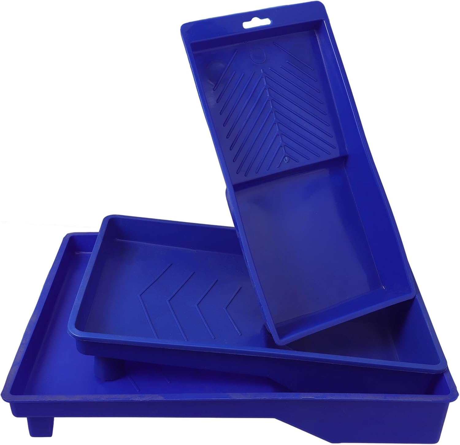 3pcs Paint Roller Tray Set with 4", 7", 9" Trays Plastic Paint Pans for Home Improvement and Commercial Use