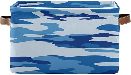 Blue Camouflage cubby durable fabric storage cubes mueble para zapatos organizador and bins for sheet,2 Pack