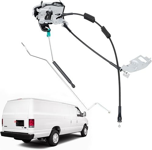 Qagea Conjunto de pestillo de cerradura de puerta delantera, lado izquierdo del conductor, apto para camioneta Econoline Ford E150 E250 E350 E450