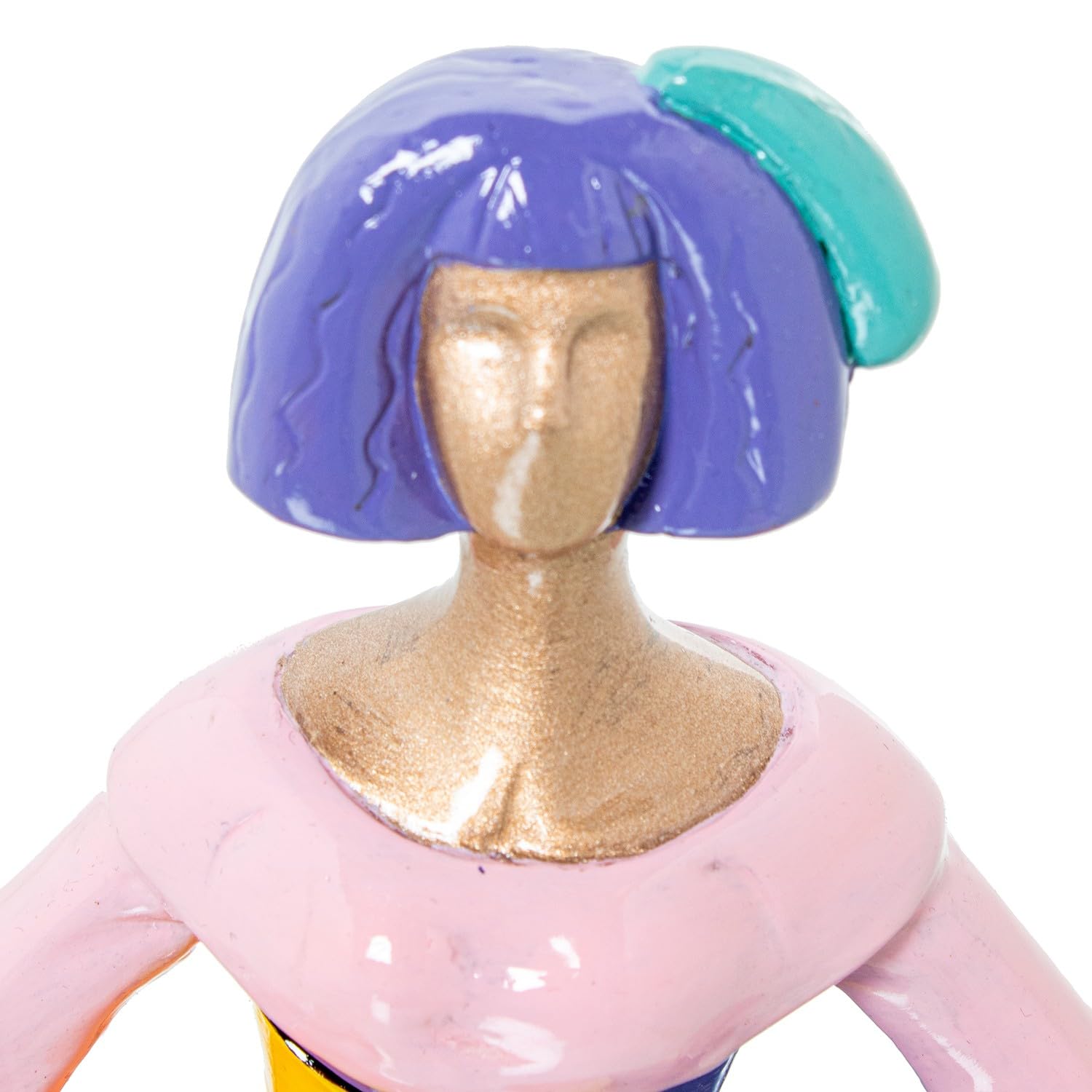 Figura de una menina de Resina Corazon Multicolor 13x19x21 cm