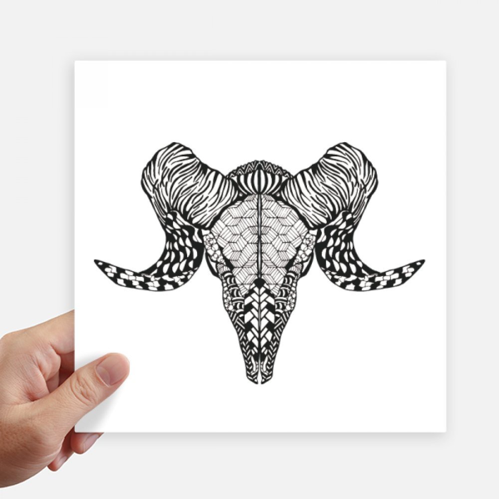 Autocollant carré de 20 cm motif antilope sketch pour masquer les rayures de valise et pc