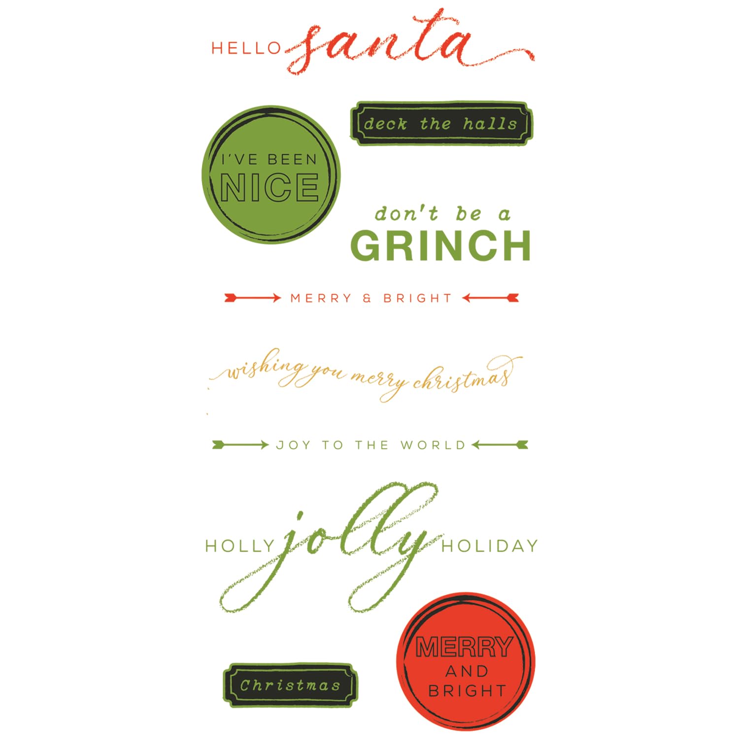Sizzix Clear/Silver Stamps W/Framelits Die Jolly Sentiments By 49 And Market