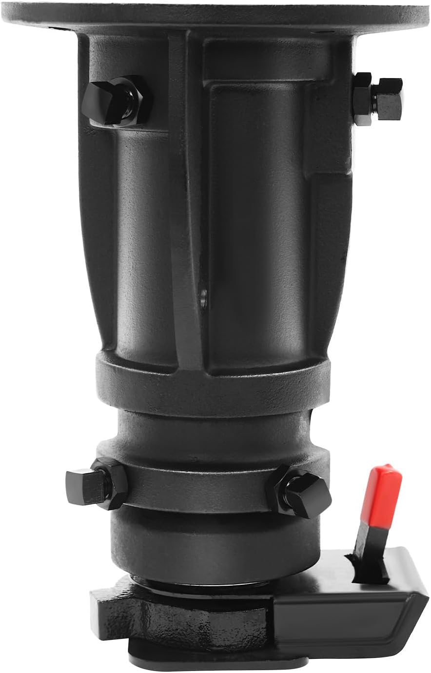 MRFIOPJYDR C5G1216 Adjustable Height Cushioned 5th Wheel to Gooseneck Adapter, 12"-16" Gooseneck Coupler Towing Adapter, 360° Cushioning for Camper/RV/Trailer, Towing Capacity 20000lbs