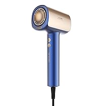 Cecotec Asciugacapelli Ionico Professionale DryGlam Nano Plasma Blue. BLDC Motore Brushless 1600W e 110.000RPM, Ioni Positivi, Negativi, Frizz Neutralizzato, Plasma, 3 Velocità, 2 Accessori