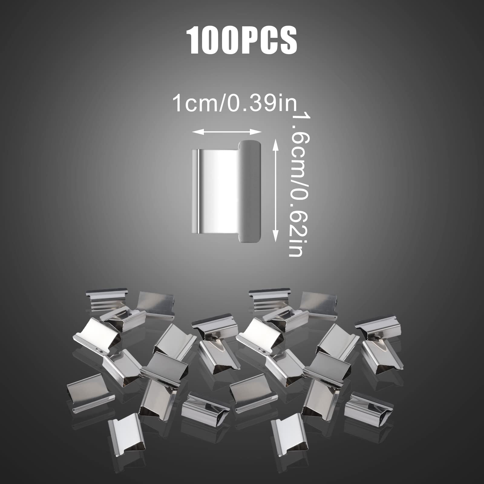 KINBOM 100Pcs Pince Reliure Inox, Pince Reliure De Recharge Pinces à Papier Bureau Clip Fonctionne Avec Distributeurs Pinces Pour Fixer Papier Feuilles Mobiles Bureau École à Domicile (Argent