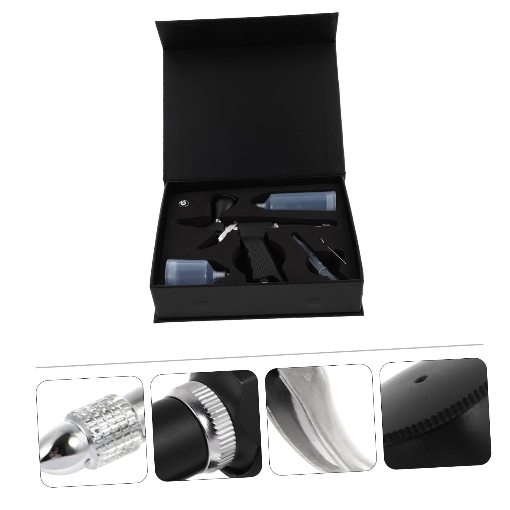Kit Aerografo Portatile Ergonomico per Modellismo e Decorazioni Completo per Pittura Uniforme e Finitura Adatto Nail Art Tatuaggi Cake Design e Arte Corpo