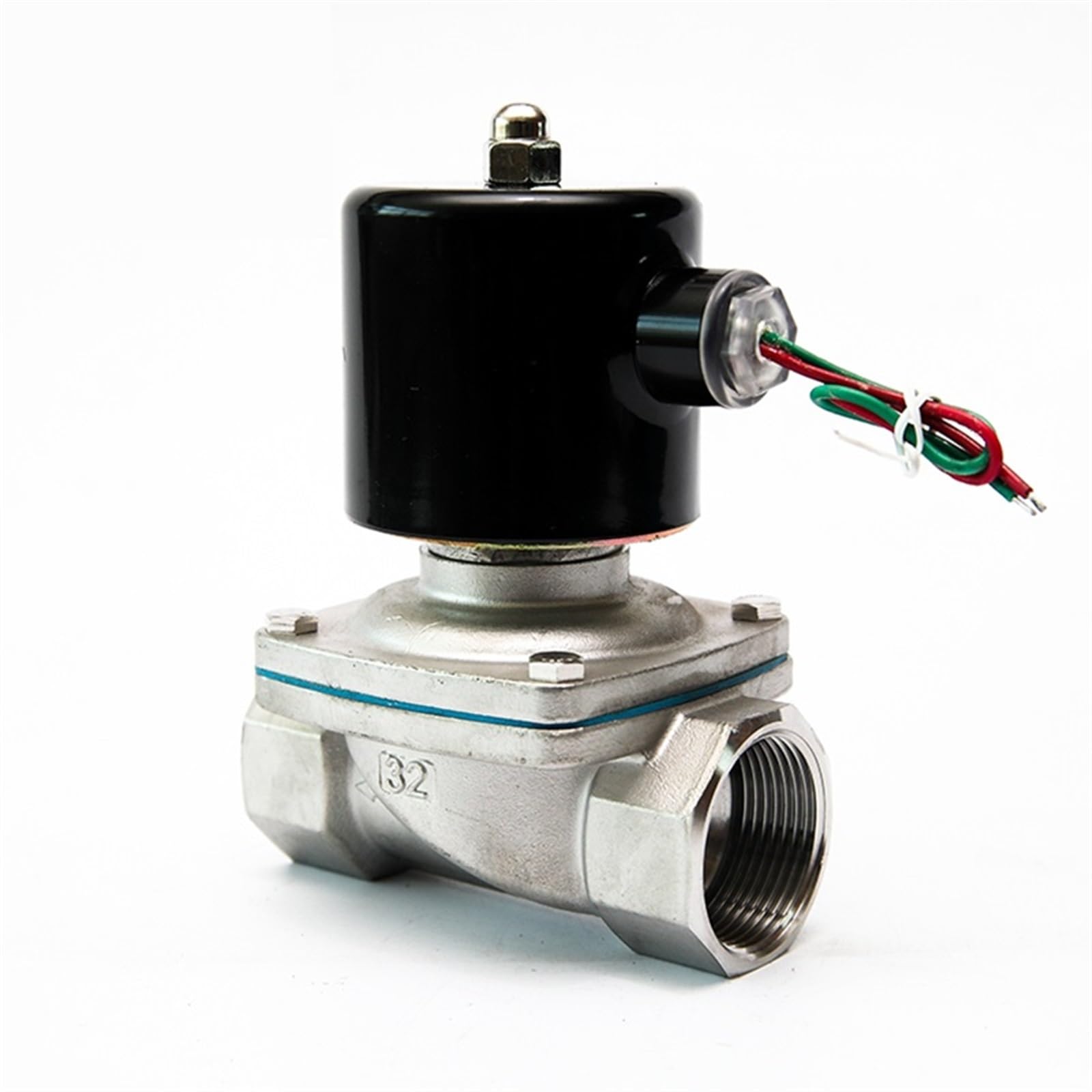 Électrovanne inox anti-fuite 1-1/4 pouce joint VITON normalement fermée
