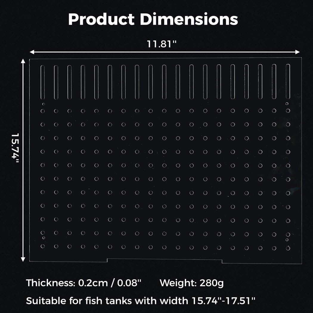 2pcs Fish Tank Dividers, Acrylic Divider Isolation Board with Suction Cups, DIY Designed Clear Easy to Install and Assemble for Fish Tank Aquarium, 15.74 x 11.81