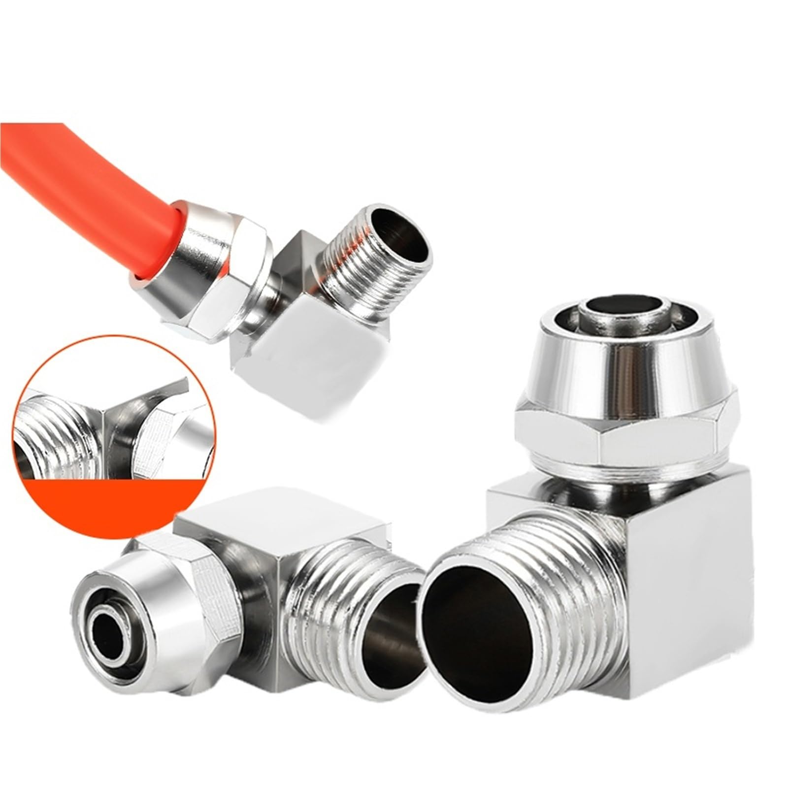 Miedziane złączki pneumatyczne KPL OD 4 6 8 10 12 mm gwint 1/8 3/8 1/2" 0.6 cm złącze węża złącza rurowe 1 szt. (8-04)