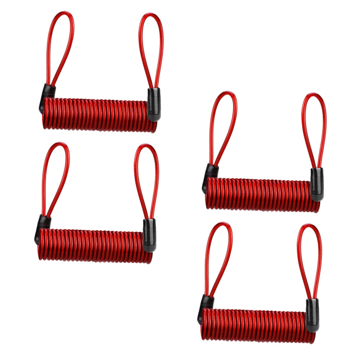 JOINPAYA 4Pcs Disc Lock Cable Reminder Steel Wire for Disc Brake Lock Flexible Theft Bike Security Rope Lightweight Portable Design Transparent for Motorcycles