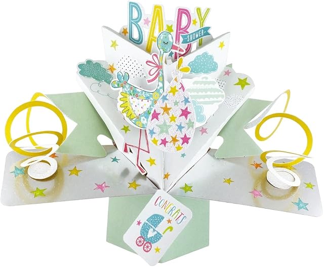Congrats Baby Shower New Baby Pop-Up Greeting Card Second Nature 3D Pop Up Cards