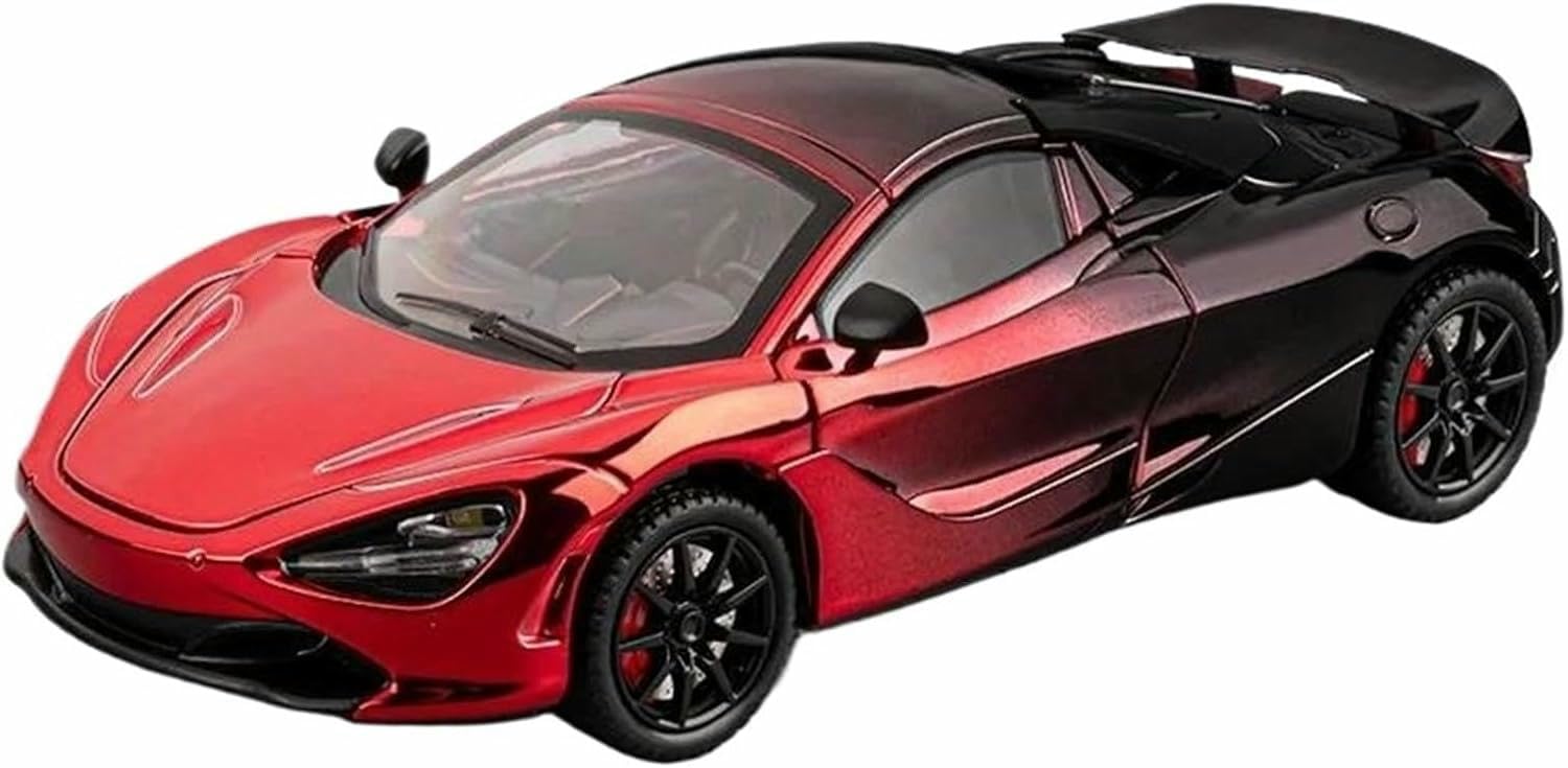 DEAVER Modelli auto lega pressofusa scala 1:24 per Mclaren 720S collezione modelli veicoli finiti pre-costruiti realistici(White)