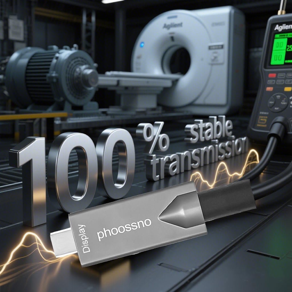 phoossno USB Type C to C Full Features Extension Cable 4K Active Optical USB 10Gbps 33ft Backward USB2.0&USB 1.1,PD60W,Compatible with Camera Printer,Scanner,Game Controller,Meeting & Conference Room