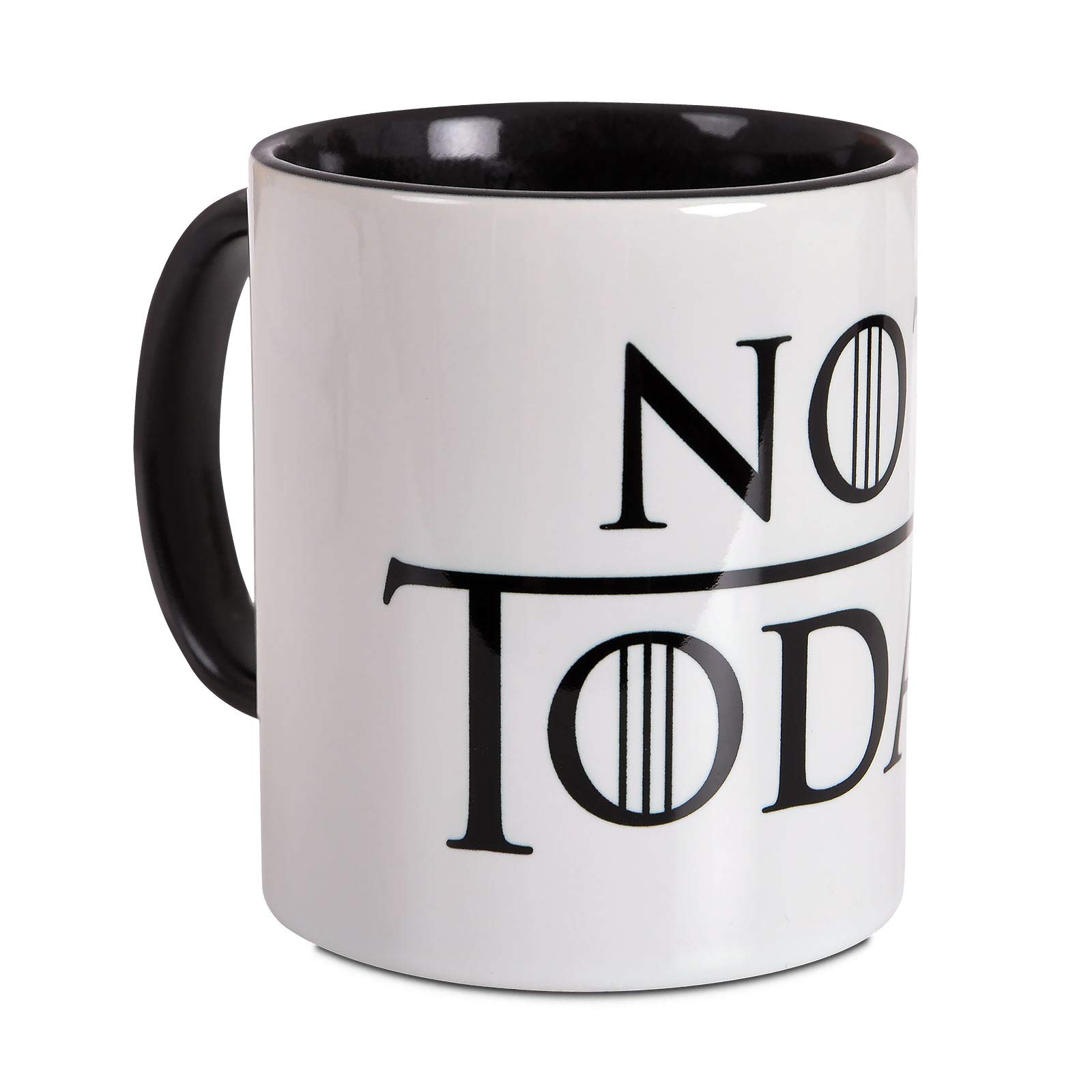Elbenwald Not Today All-Round Print Mug for Game of Thrones Fans Ceramic 320 ml White - Image 2
