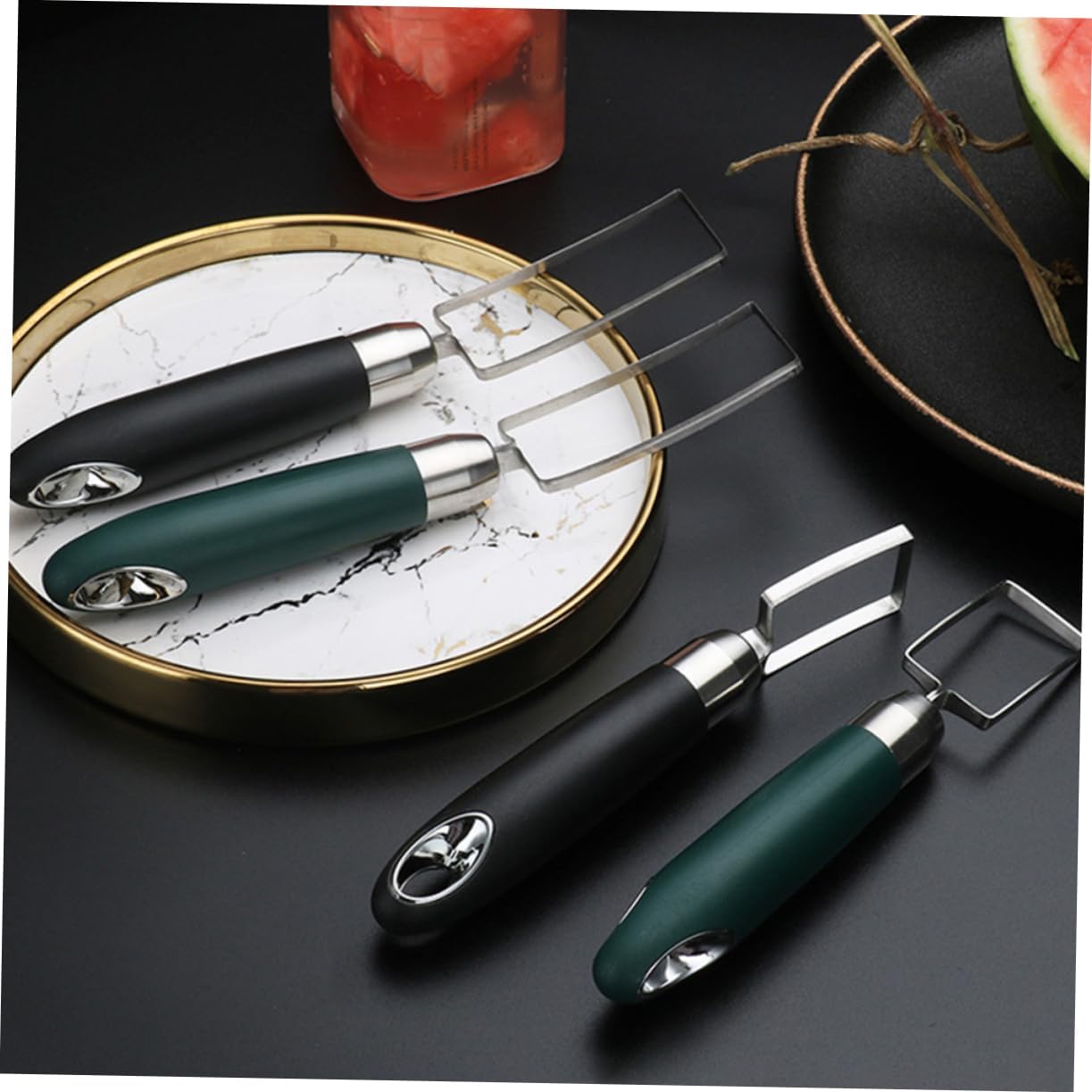 SOLUSTRE Ergonomic Watermelon Slicer Cutter Portable Fruit Slicing Tool Summer Gadgets