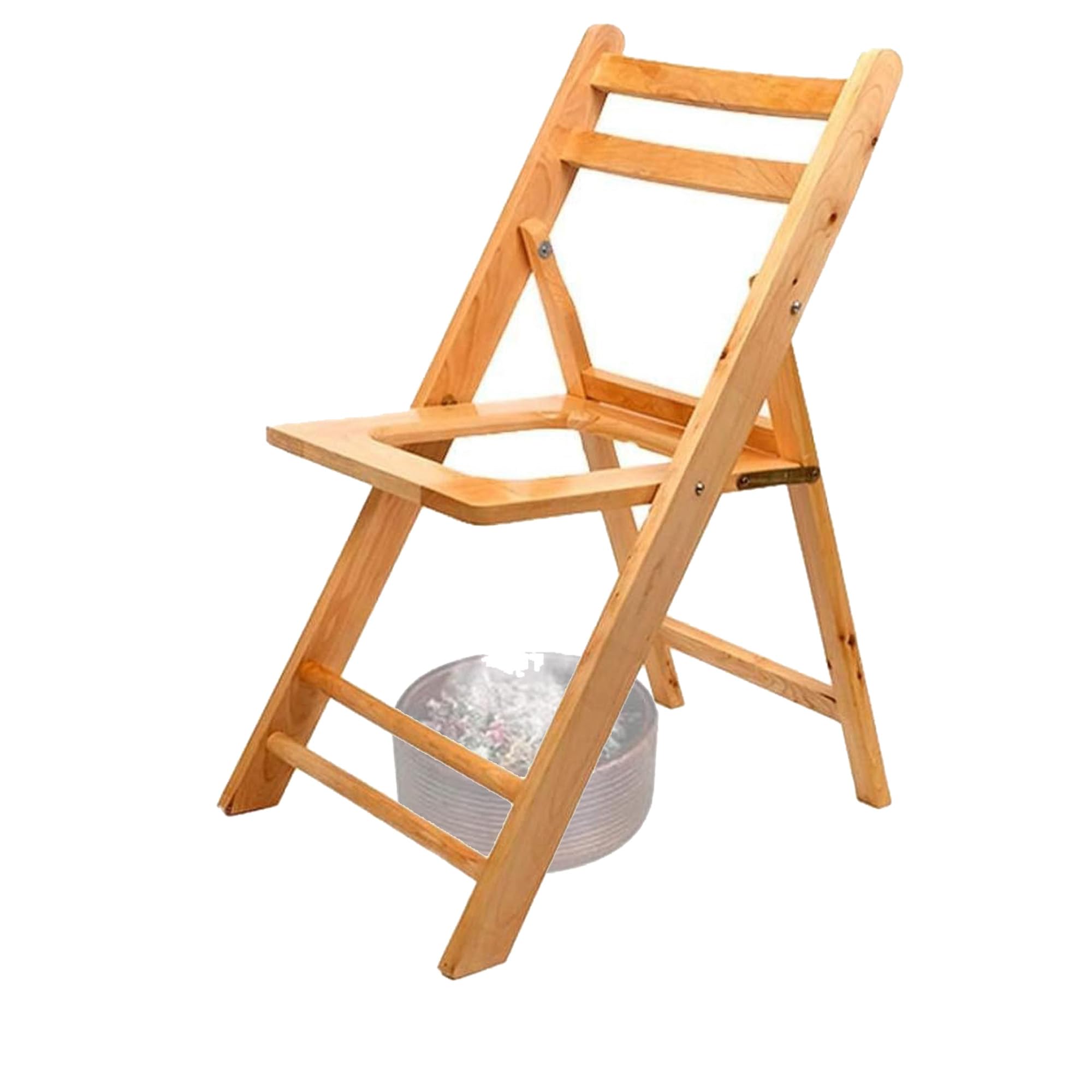 Siège vapeur Yoni pliable en bois naturel avec assise ergonomique et pieds antidérapants de bain