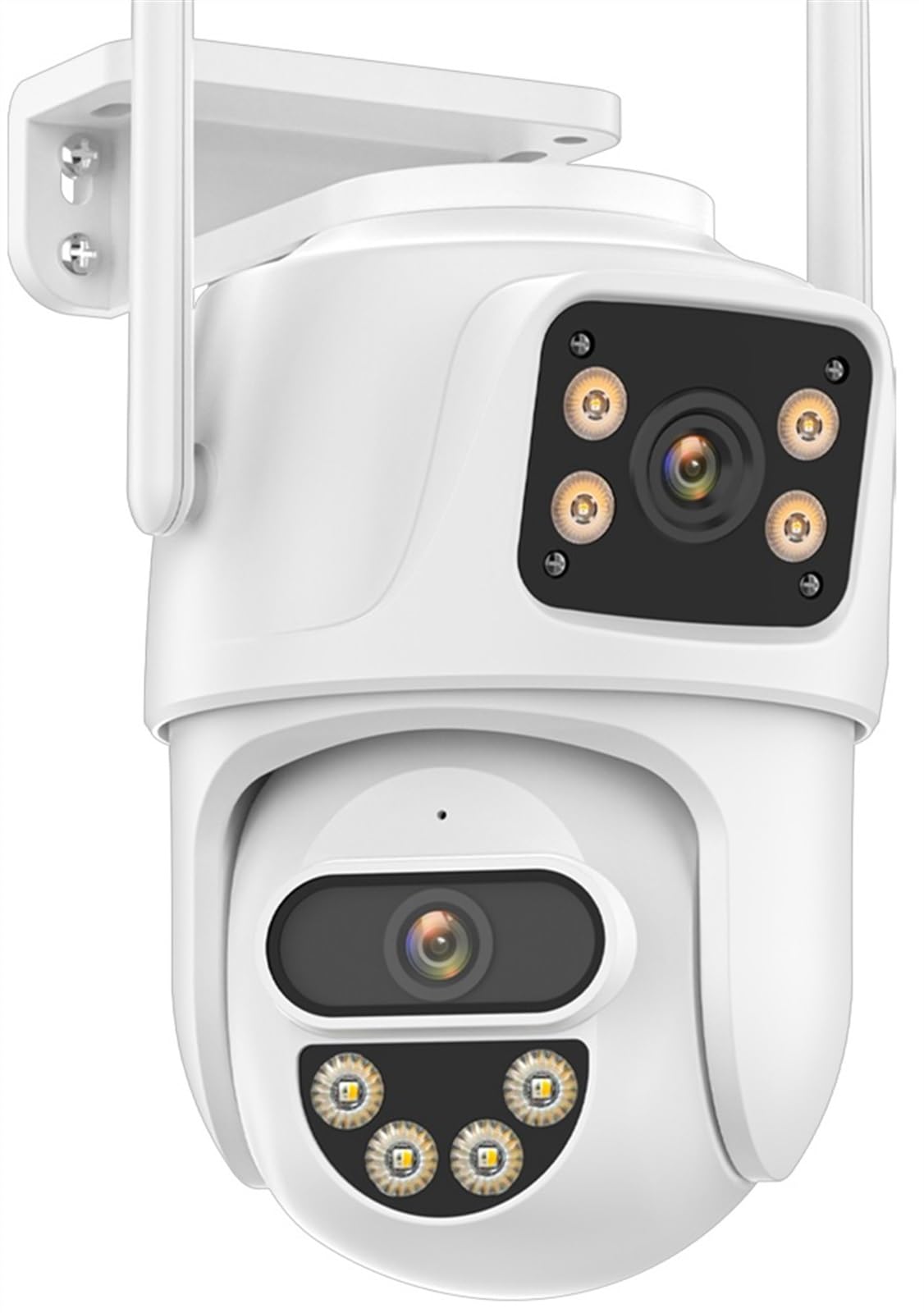 Telecamera Wifi Esterno, Telecamera IP esterna 4K 8MP Dual Screen Ai Rilevamento umano Telecamera di videosorveglianza con tracciamento automatico 4MP HD CCTV di sicurezza ,Sicurezza, Antifurto(4MP Ad
