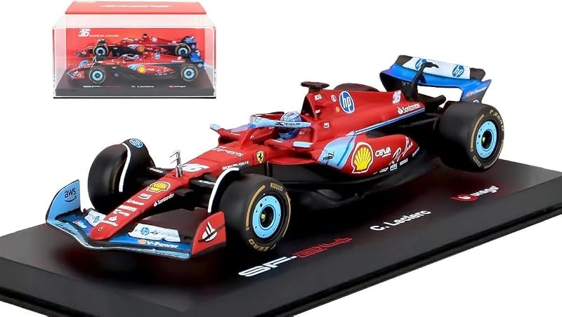 OPO 10 - Auto di Formula 1 Compatibile con Charles Leclerc Ferrari SF-24#16 3rd Miami GP 2024 Scala 1/43 Bburago 36843L1