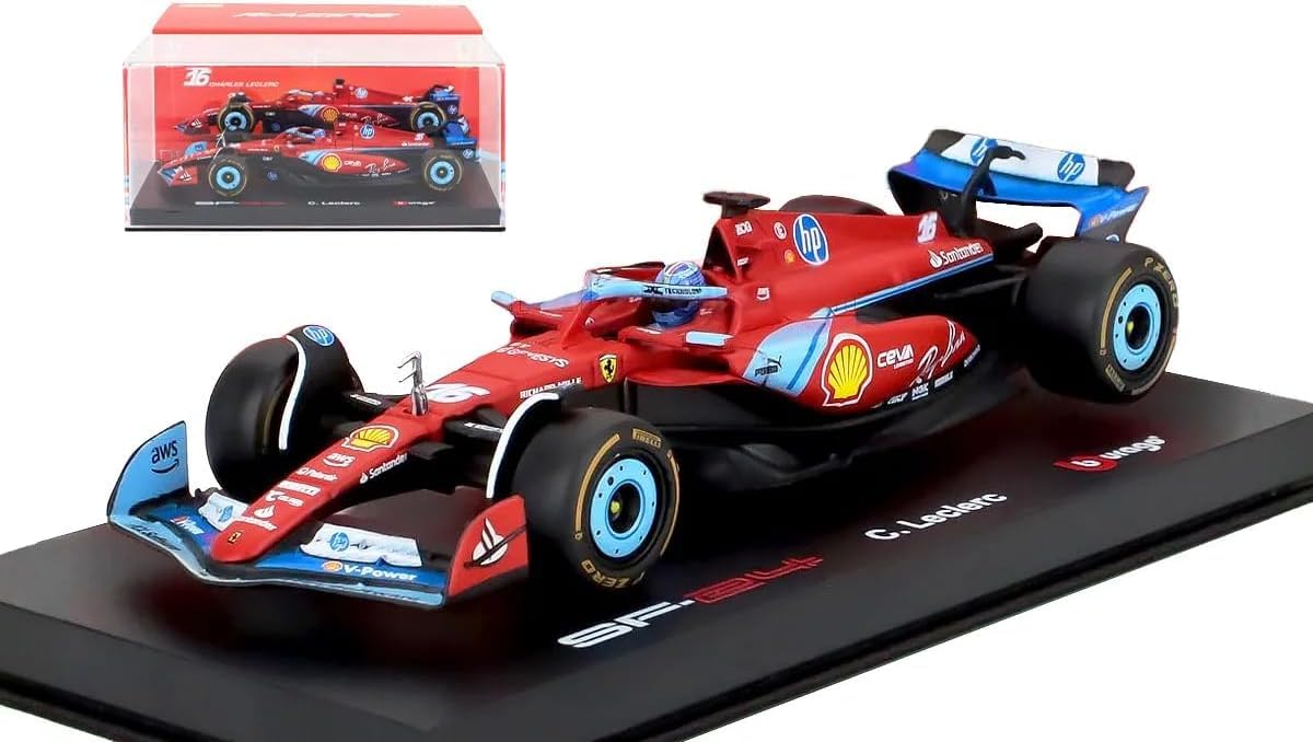 OPO 10 - Auto di Formula 1 Compatibile con Charles Leclerc Ferrari SF-24#16 3rd Miami GP 2024 Scala 1/43 Bburago 36843L1 - 1