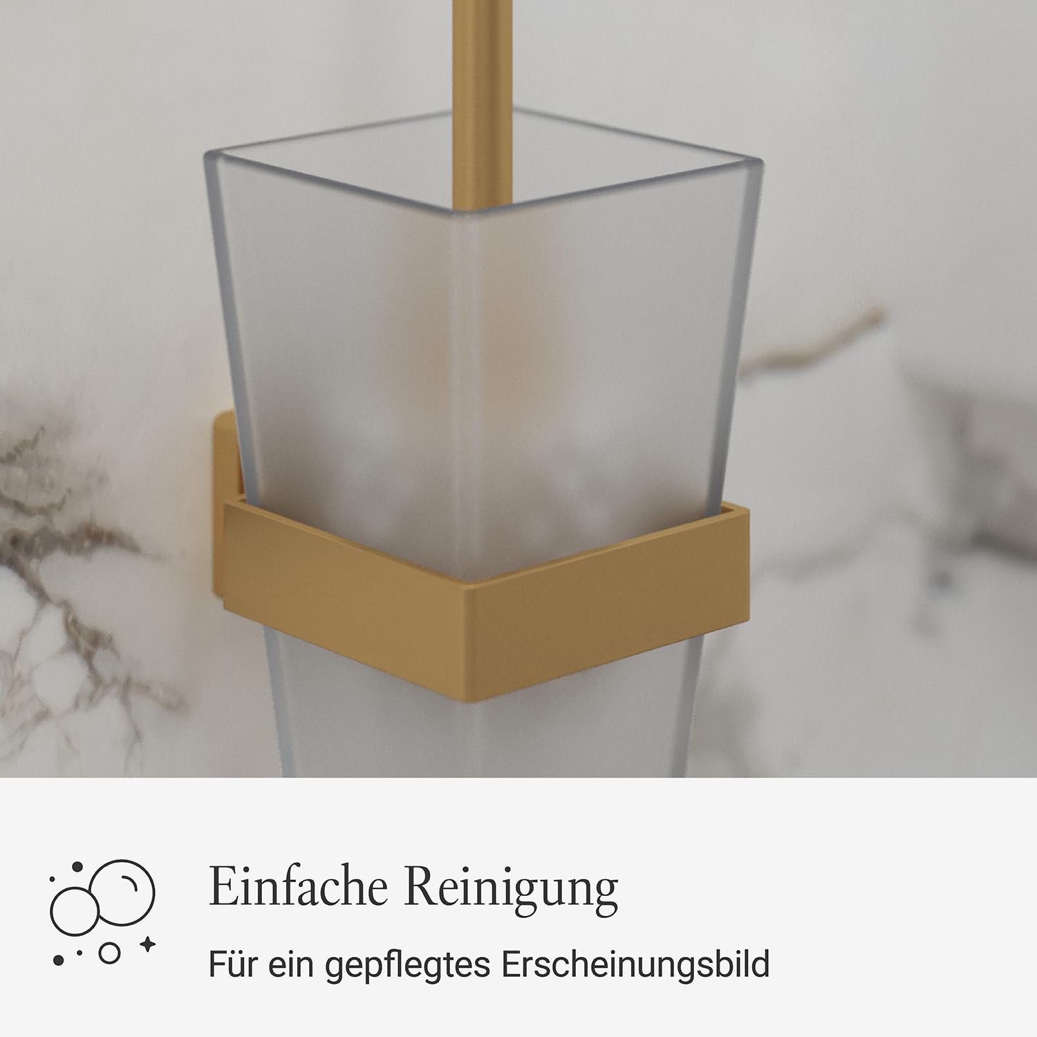 Villeroy & Boch Elements Striking Toilettenbürstengarnitur, eckig – Gold