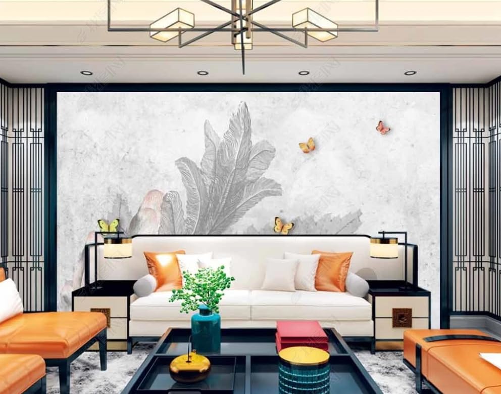 Papier peint intissé plumes de luxe pour une décoration murale poétique