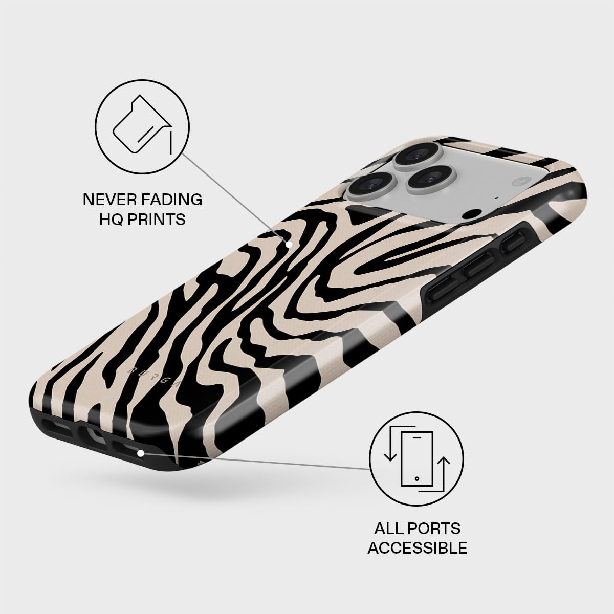 BURGA Capa de telefone para iPhone 17 Pro Max - bonita, moderna