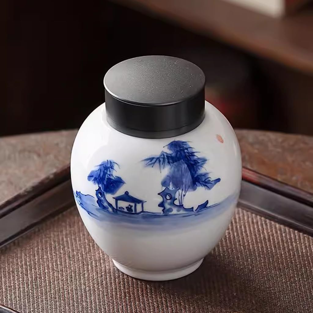 TEESONG Słoiki na herbatę kreatywne ceramiczne puszki na herbatę, domowe pu'er czarna herbata, magazyn zielonej herbaty puszki na herbatę, zamknięte puszki pojemniki do przechowywania herbaty z