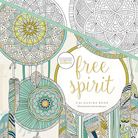 Kaisercraft Kaisercolour Perfect Bound Coloring Book Free Spirit, Acrylic, Multicolour, 24.89x24.38x0.76 cm Cover